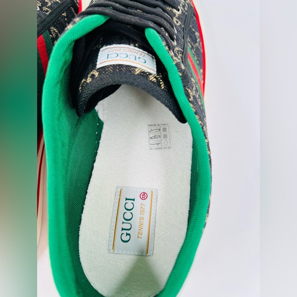 Gucci Tennis 1977 GG Supreme Jacquard Sylvie Sneakers G 13.5 - US 14 - EU 47.5 - Picture 7 of 11